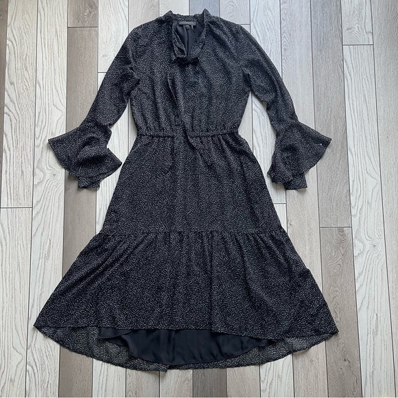 Donna Karan Dresses & Skirts - Donna Karan Black High Low Dress with Ruffle Sleeves